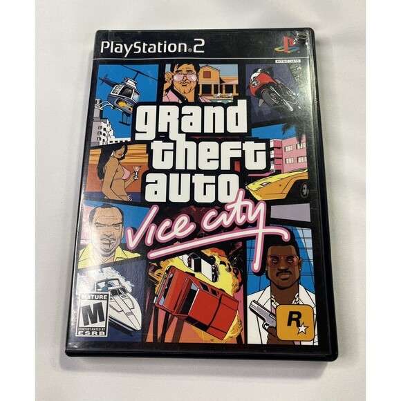 Grand Theft Auto: Vice City GTA (PlayStation 2, 2002) COMPLETE W/ MAP & TESTED - Picture 1 of 11